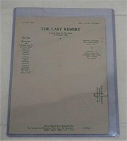 "The Last Resort" Stationary & Envelope