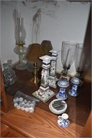 CANDLES STICK GROUP 12 PC. BRASS/SILVER ETC.