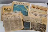 Mount St. Hellen's Eruption Newspapers