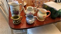 LOT OF 5 PORCELAIN PITCHERS AND