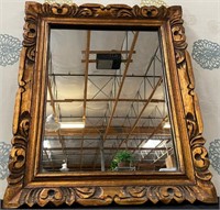 11 - GORGEOUS CARVED WOOD FRAMED MIRROR