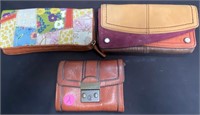 546 - LOT OF 3 BEAUTIFUL FOSSIL WALLETS (A)