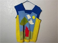 Vintage Handmade Knit Daytime Nighttime Vest