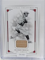 29/49 2016 National Treasures Frankie Frisch Relic
