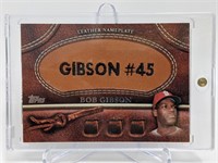 2011 Topps Leather Nameplate Bob Gibson #MGL-BG