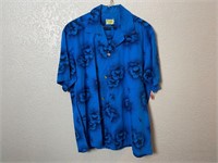 Vintage 1970’s Hawaiiana blue Hawaiian Shirt