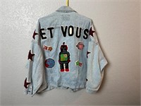 Vintage Et Vous Robot Chenille Patch Denim Jacket