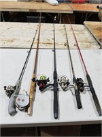 1 fly rod - 4 poles with reels