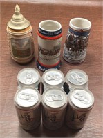 Beer Steins & Kentucky Derby 116 Beer Cans