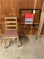 Yard Sign Frame & Wooden Chair