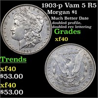 1903-p Vam 5 R5 Morgan $1 Grades xf