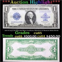 ***Auction Highlight*** 1923 $1 large size Blue Se