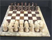 Marble Chess Set Some Pieces Chipped