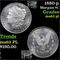 1880-p Morgan $1 Grades Select Unc PL