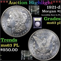 *Highlight* 1921-d Morgan $1 Graded Select Unc PL