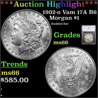 *Highlight* 1902-o Vam 17A R6 Morgan $1 Graded ms6