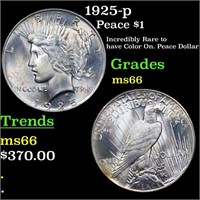 1925-p Peace $1 Grades GEM+ Unc