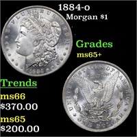1884-o Morgan $1 Grades GEM+ Unc