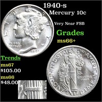 1940-s Mercury 10c Grades GEM++ Unc