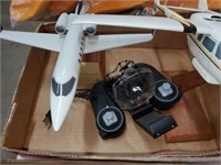 2 MODEL PLANES ON STAND- R/C SMALL DRONE
