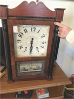 Antique Modified  pillar and scroll clock