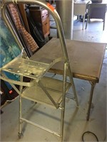 Step ladder and card table