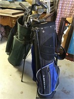 Mixed set of golf clubs