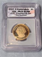 2007S PR70 Washington Dollar