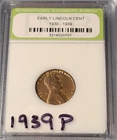 1939P Early Lincoln Cent