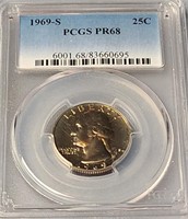 1969S PR68 Quarter