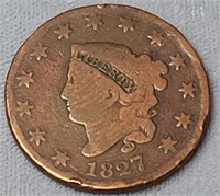 1827 Coronet Large Cent