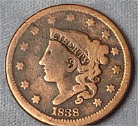1838 Coronet Large Cent