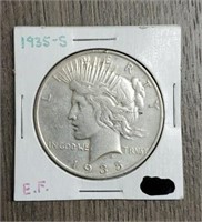 1935-S Peace Dollar: E.F.
