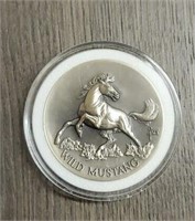 Sterling Silver Wild Mustang Medal: 35-Grams