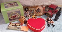 11 - MIXED LOT OF FIGURINES;HEART & MORE