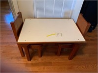 VINTAGE CHILD'S TABLE WITH 2 CHAIRS