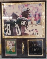 11 - SIGNED JERRY RICE WALL PLACQUE W/COA