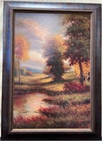 11 - BEAUTIFUL SIGNED & FRAMED 43 X 30 PAINTING