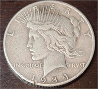 1934S Silver Peace Dollar