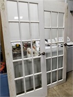 (2) 30" wide by 80" tall french doors