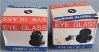 Two 10 power magnifying eye glass