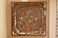 Old Metal Ceiling Tile Wall Decor