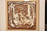 Old Metal Ceiling Tile Wall Decor