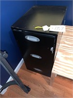 BLACK FILING CABINET WITH KEY