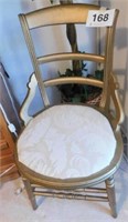 Antique Walnut? chair w/ hip rest, painted matte
