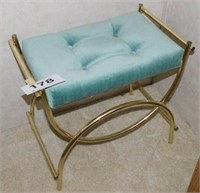 Vanity bench w/ upholstered seat, 21 x 12 x 19