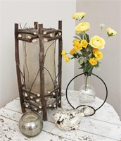 Twig Candle Holder, Flower Vase, Ceramic Bird &