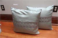 (2) Gray Throw Pillows