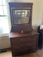 Antique Eastlake Dresser 40x18x72H
