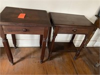 2 - Wood One Drawer Stands 22x17x30